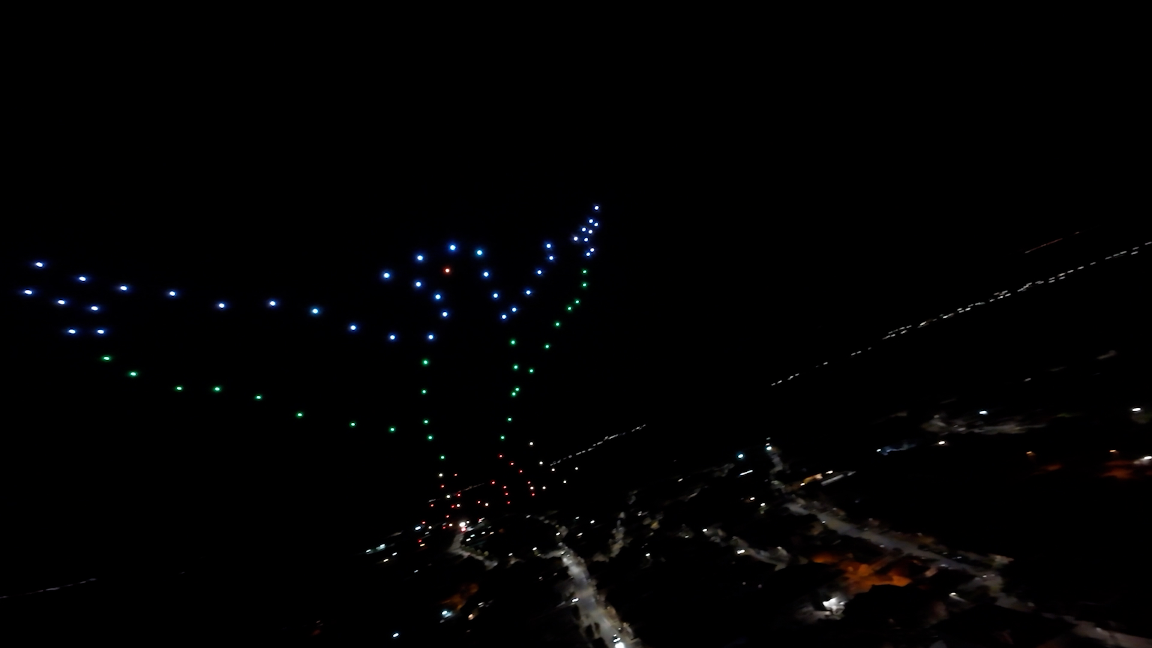 Eagle figure drone show Bulgaria